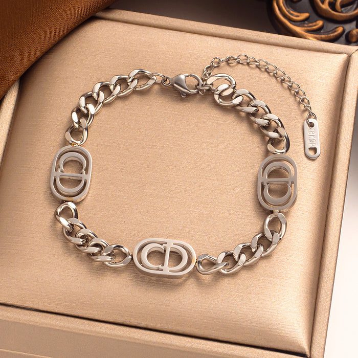 Wholesale Titanium Steel Zircon Bracelet JDC-BT-NaBao001