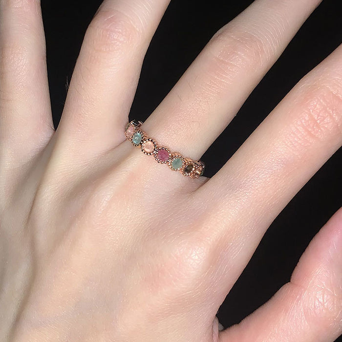 Wholesale Retro ring, fashionable, versatile, high-end, niche, open mouth ring