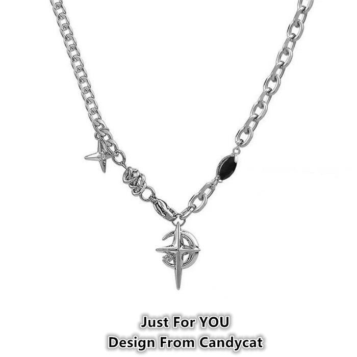 Wholesale Black gemstone necklace with niche design, high-end clavicle chain