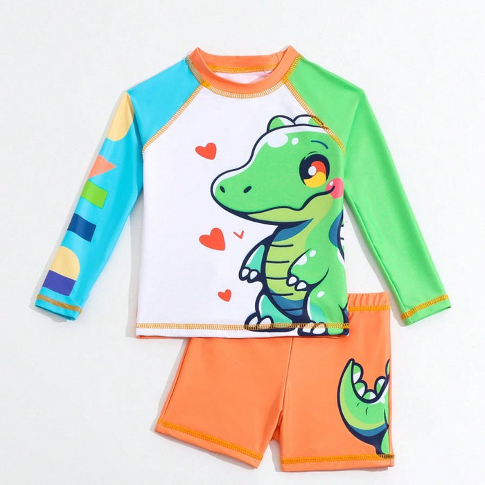 Wholesale New Children's Swimsuit Split Boys' Middle and Small Children's Cute Baby Boys' Swimsuit Boys' Baby Swimsuit