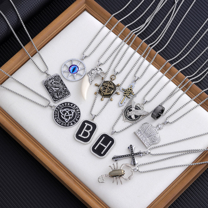 Wholesale All-match Pendant Stainless Steel Necklace JDC-NE-Zheq009