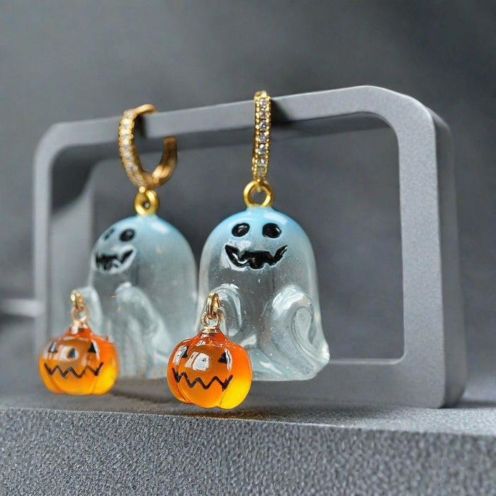 Wholesale Stainless Steel Earrings Ghost Pumpkin Earrings Women Ear Jewelry