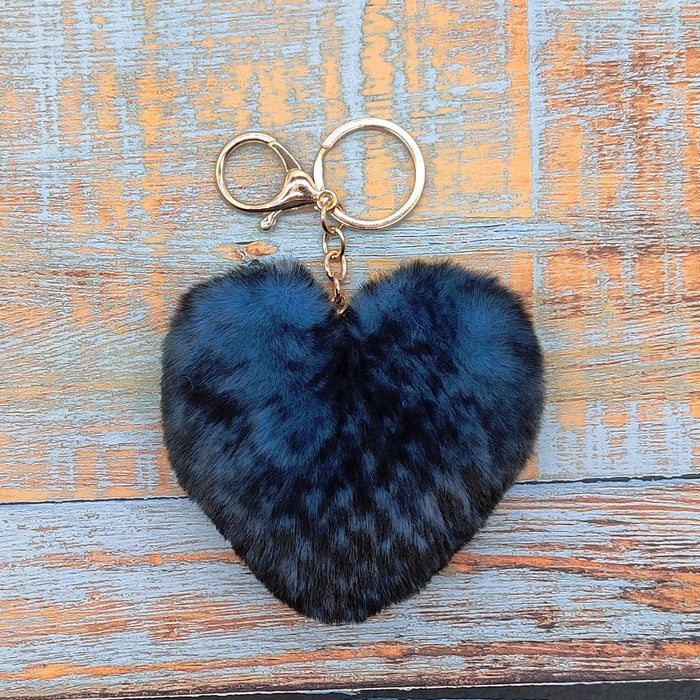 Wholesale Love Heart Plush Peach Heart Keychain Car Keychain Bag Plush Pendant