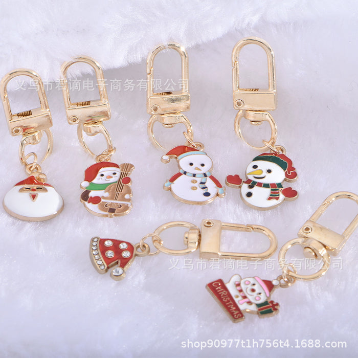 Wholesale Christmas Keychain, Cute Cartos Tree Key Pendants, New Year Gifts, Bag Accessories