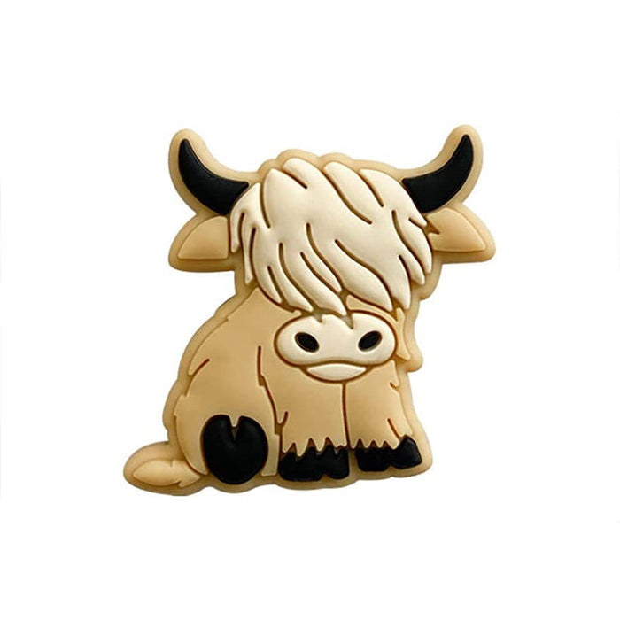 Wholesale 20PCS Cartoon Bull Head DIY Beaded Pen Ornaments Silicone Beads JDC-BDS-RongF004