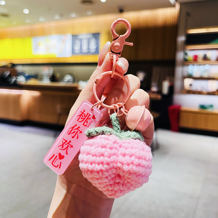 Wholesale Knitted yarn keychain bag pendant keychain