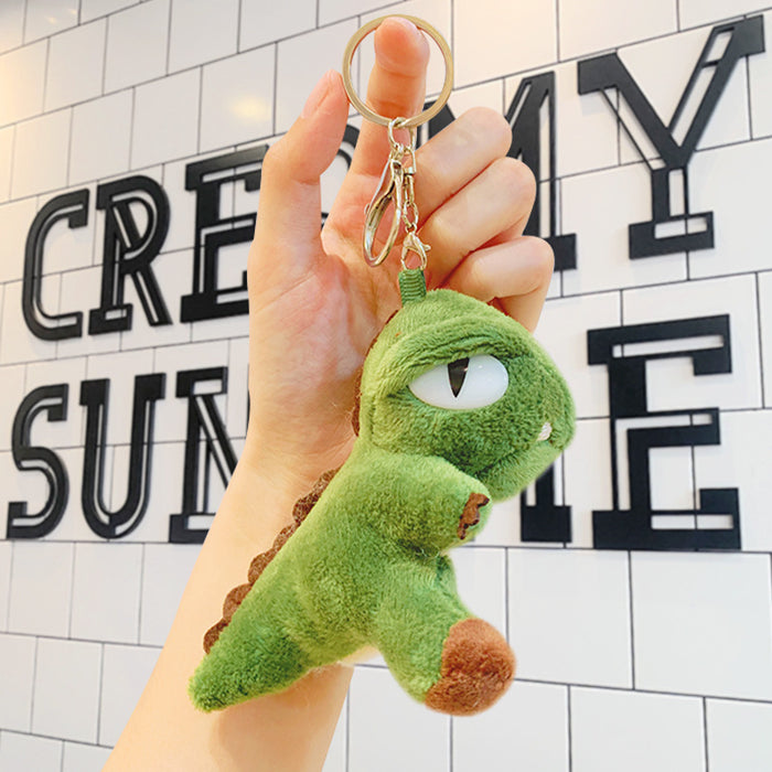 Wholesale Cartoon Plush Dinosaur Pendant Cute School Bag Keychain Hanging Ornaments Doll Doll Key Chain Gift Ornaments