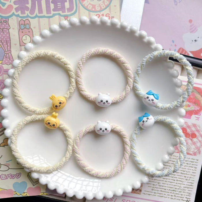 Wholesale Cartoon Cute Hair Rope Sweet Ins Girly Heart Hair Tie Couple  Student Hair Accessories