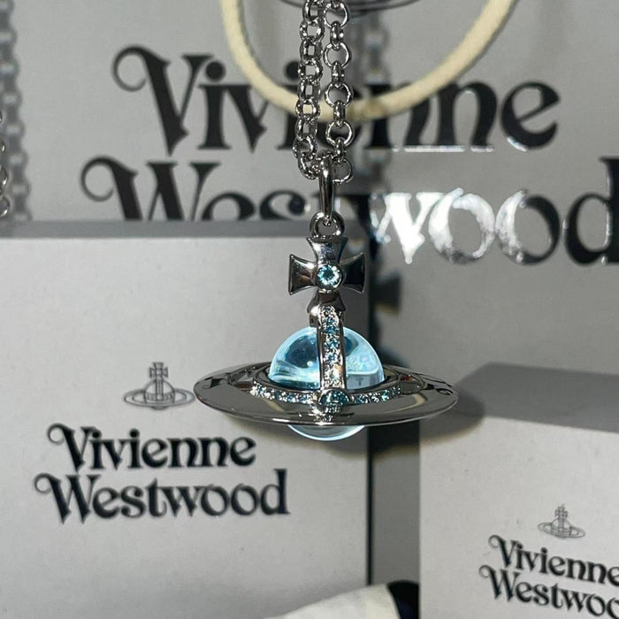 Wholesale Three dimensional star necklace Saturn niche fashion versatile collarbone chain