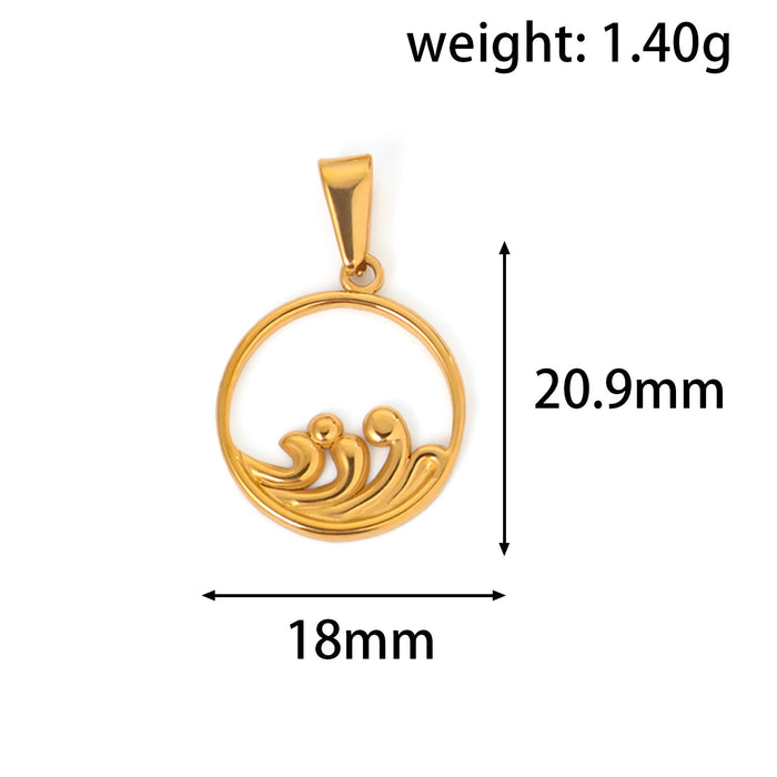 Wholesale 6pcs/set Love Angel Bear Stainless Steel Plated 24K  Pendant Accessories