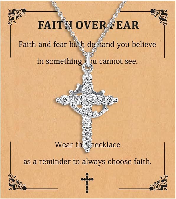 Wholesale Cross Crown Rotating Necklace Versatile Light Luxury High End Necklace Full Diamond Zircon Collar Chain