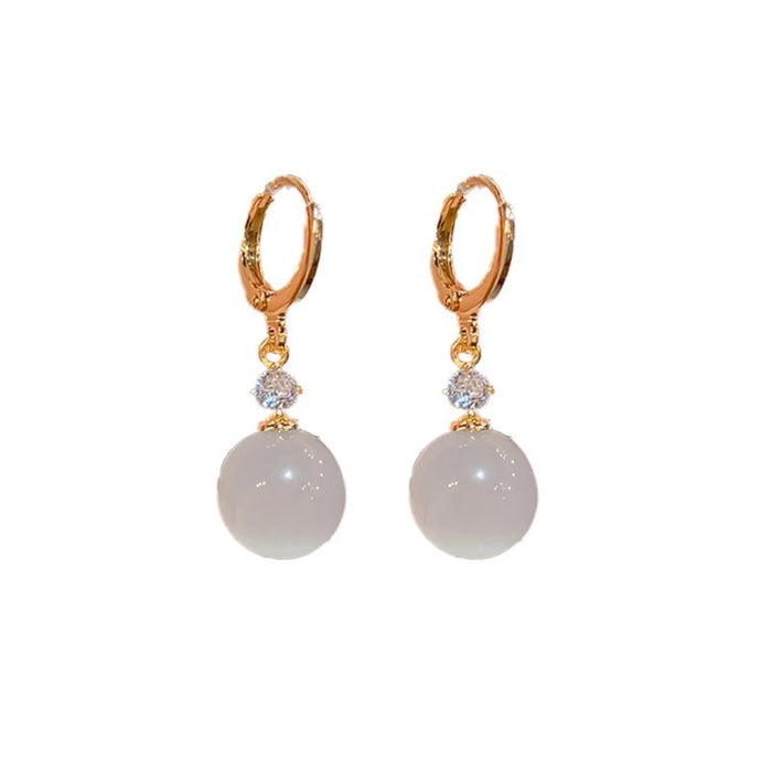 Wholesale Flash Diamond Cat's Eye Earrings Earrings Ball Earrings Trendy All-match Earrings