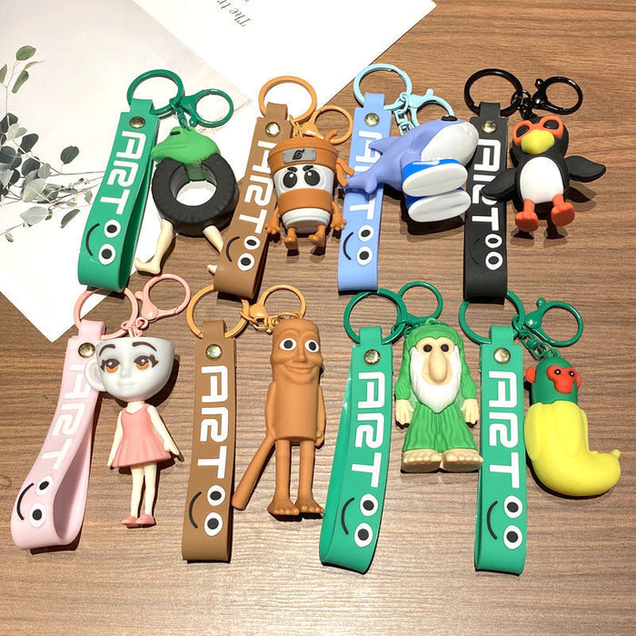 Wholesale Cartoon Silicone Keychain Bag Pendant