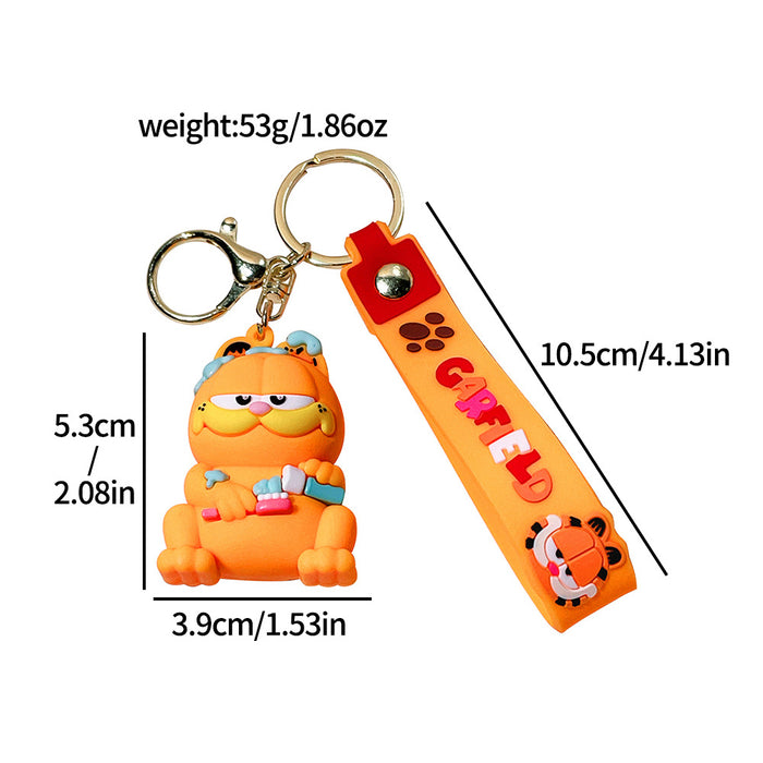 Wholesale Cartoon Cat Key Pendant Soft Rubber Anime Keychain Pendant