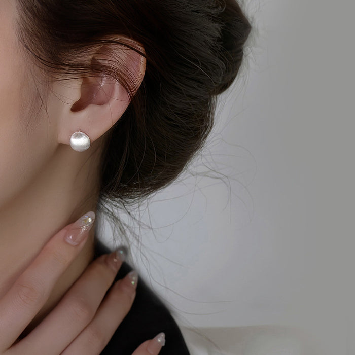 Wholesale  925  Silver Ball Earrings Women's  Metal Ear  Earrings