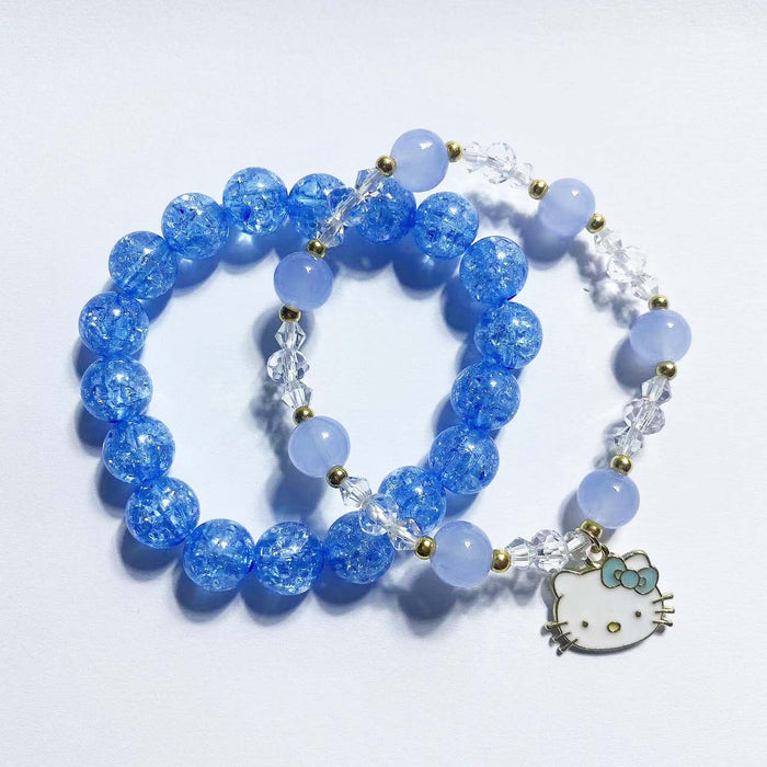 Wholesale Women' s white cat rose crystal bracelet best friend gift bracelet