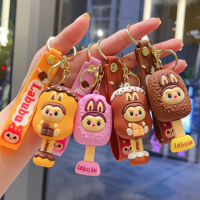 Wholesale Ice cream doll keychain,  bucktooth doll,  school bag pendant,  car keychain,  gift accessory