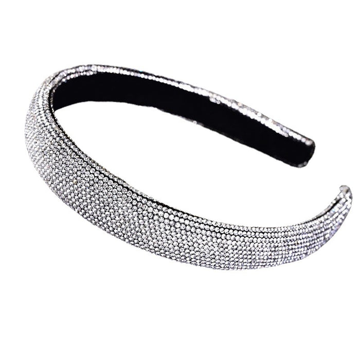 Wholesale Simple Full Diamond Wide Edge Non-slip Headband JDC-HD-YingT008