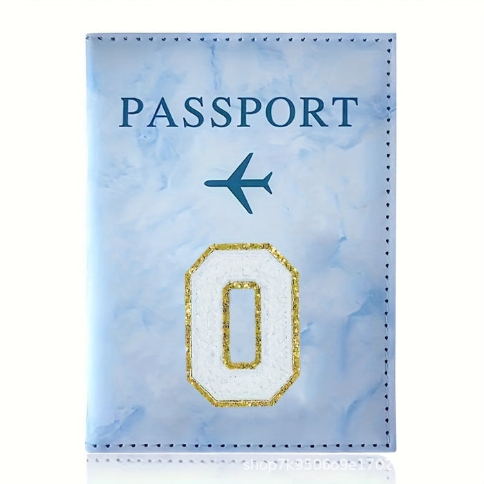 Wholesale Fashion Initial Letter Pattern PU Passport Holder Travel Wallet Casual Everyday Accessory