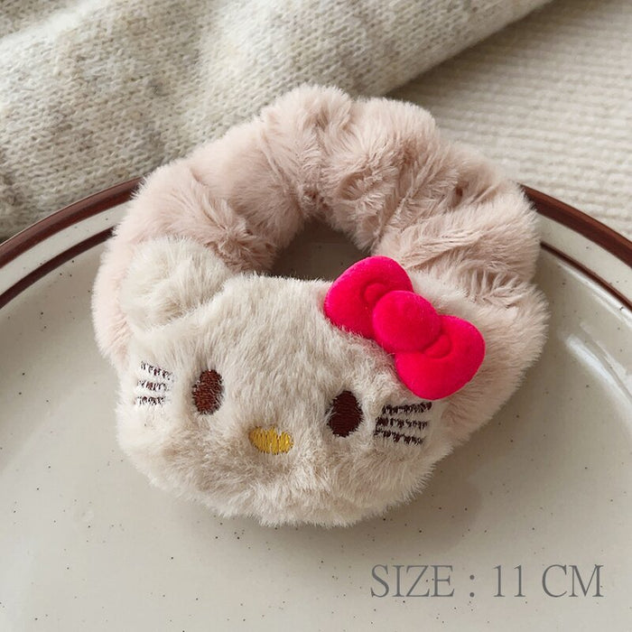 Wholesale Plush Large Bow Cat Preppy Hair Accessories