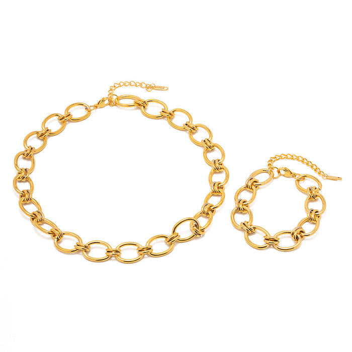 Wholesale 18K Gold Thick Chain Stainless Steel Bracelet JDC-BT-JD110