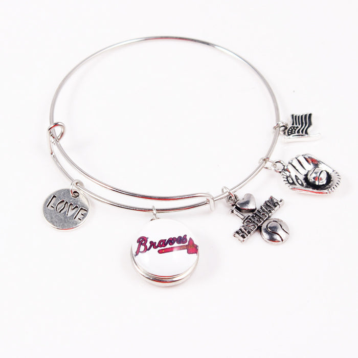 Wholesale Team bracelet alloy baseball glove small pendant bracelet