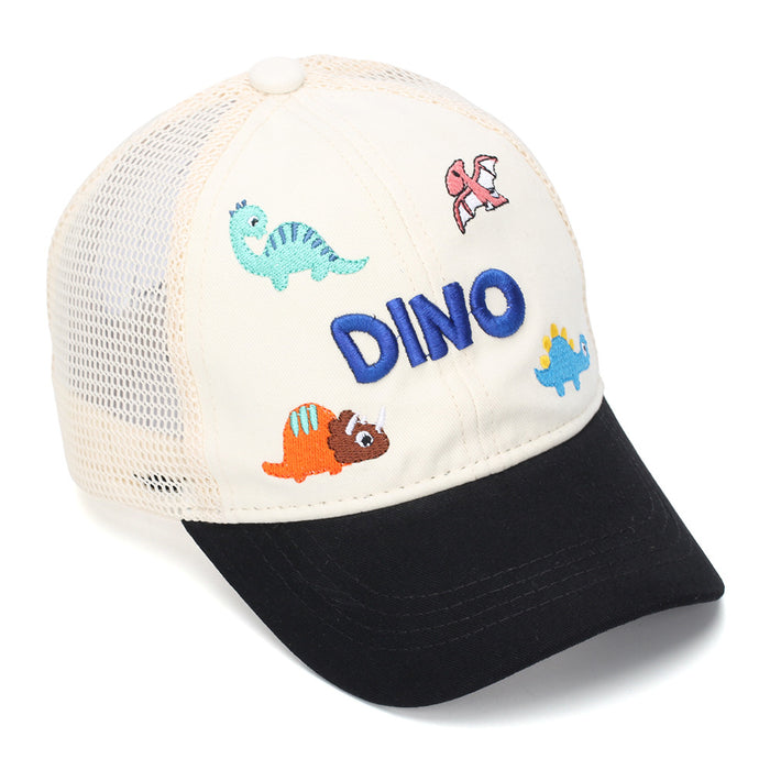 Wholesale Cartoon Dinosaur Mesh Baseball Cap for Kids Summer Sun Protection Unisex Hat for Resale