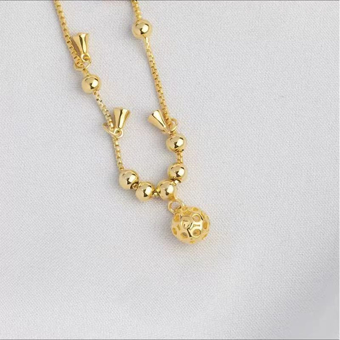 Wholesale Bell Anklet Anklet with Transfer Beads, Pure Copper Foot Accessory