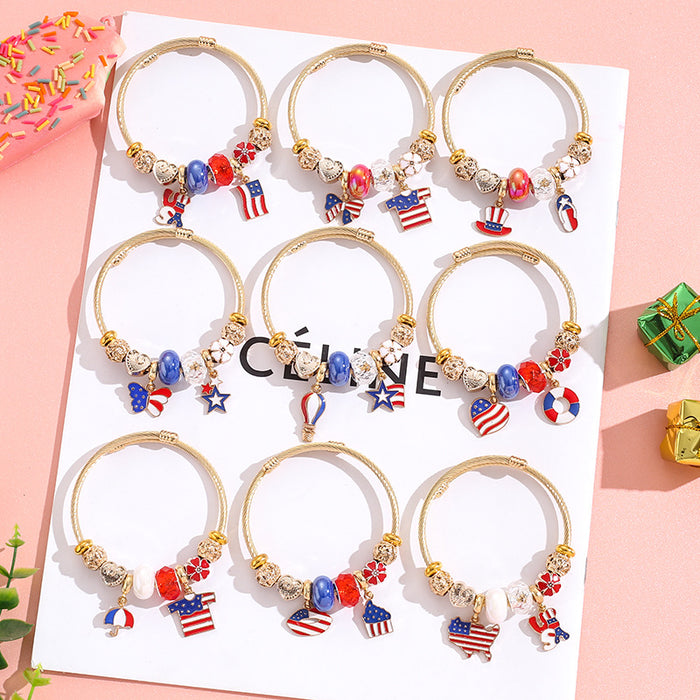 Wholesale stainless steel beaded bracelet alloy accessories heart bracelet Charms Bracelets