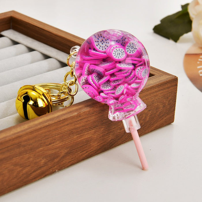 Wholesale Liquid Glitter Bottle &  Lollipop Acrylic Oil-Filled Keychain