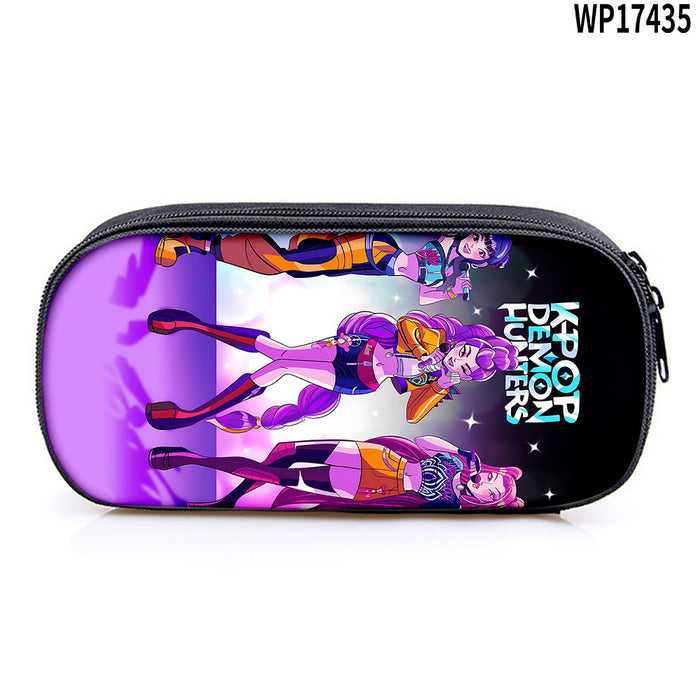 Wholesale K-POP Printed pencil case,  primary and secondary school stationery bag