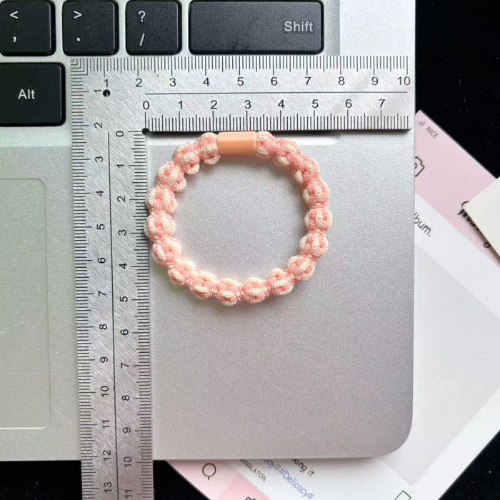 Wholesale Peas Hair Band Rubber Band Twist Hair Rope Cute Hair Band Leather Cover Rope