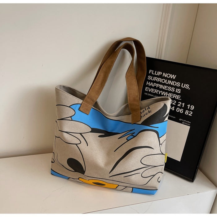 Wholesale Large capacity cute canvas bag, new fashionable and high-end one shoulder tote bag