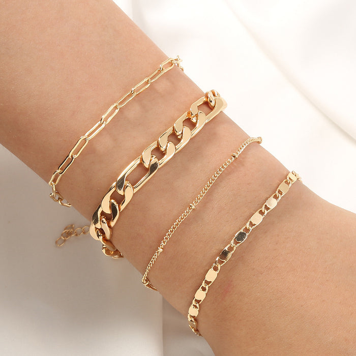 Wholesale Pearl bead multi-layer bracelet, rice bead studded diamond chain, five layer bracelet set