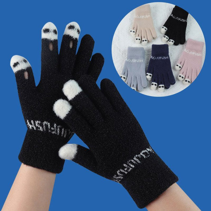 Wholesale cute wool knitting warm  cartoon students all-match