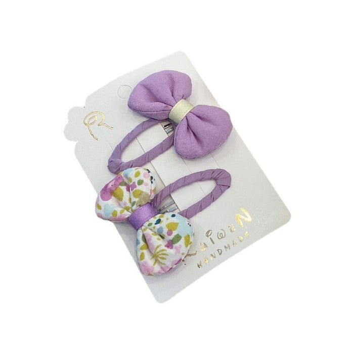 Wholesale New Children' s Hair Clip: Yellow Floral Bow Hair Accessory