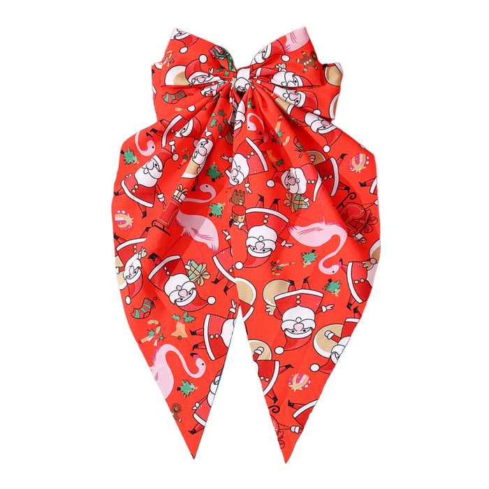 Wholesale Christmas Hairpin Bow Ribbon Spring Clip  Holiday Party Decoration Gift Hair Accessories