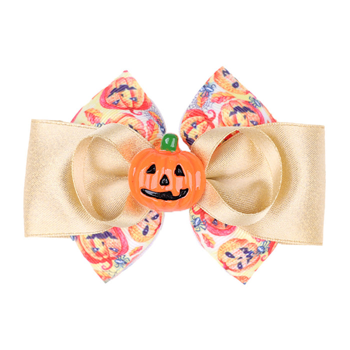 Wholesale Cross-Border New Children' s Bow Hairpin  Pumpkin Head Witch Hat Creative Funny Duckbill Clip Hair Accessories