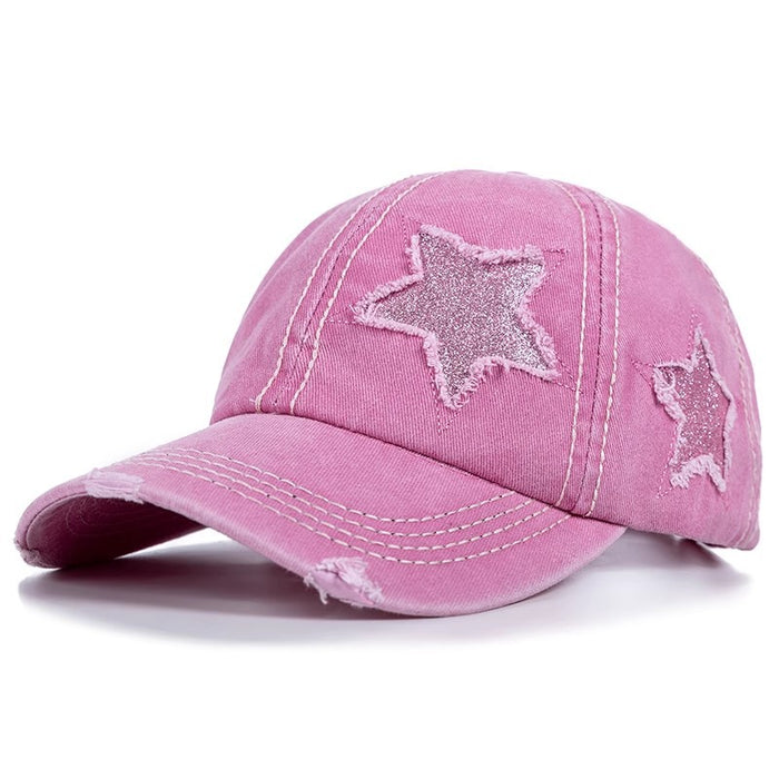 Wholesale Pure Cotton Perforated Pentagram Baseball Cap JDC-FH-RuiJ003