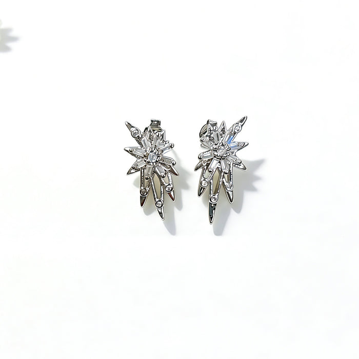 Wholesale Zircon Snowflake Earrings