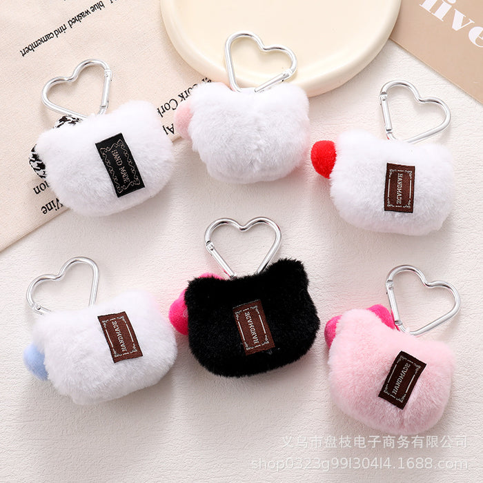 Wholesale Cute plush keychain bag charm made of PP cotton