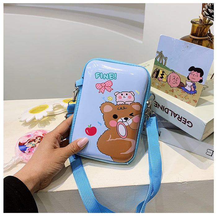 Wholesale New zero wallet hard shell box bag, cute girl crossbody bag, outdoor leisure phone bag, parent-child children's bag