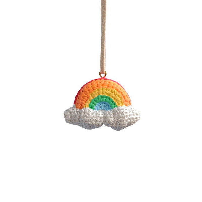 Wholesale Resin Rainbow Sun Car Rearview Mirror Pendant Decorative Car Ornament