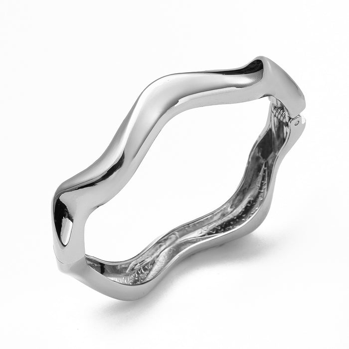 Wholesale New jewelry simple irregular alloy bracelet personalized circle metal wind opening bracelet