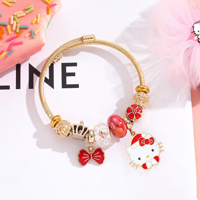 Wholesale Stainless Steel Cartoon Beaded Bracelet Stylish Jewelry Accessory MOQ≥2