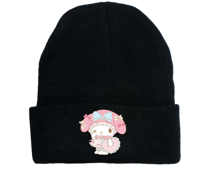 Wholesale  Knitted Hat Pattern Velvet Hat Curled Warm Protection Hat