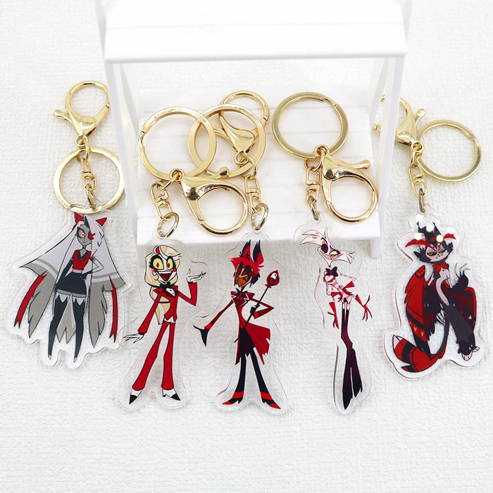 Wholesale Acrylic Keychain Cartoon Pendant JDC-KC-HaoAn024