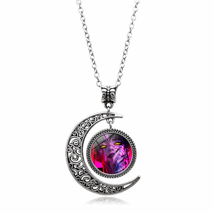 Wholesale K-POP Moon Pendant Necklace, Creative and Personalized Accessory