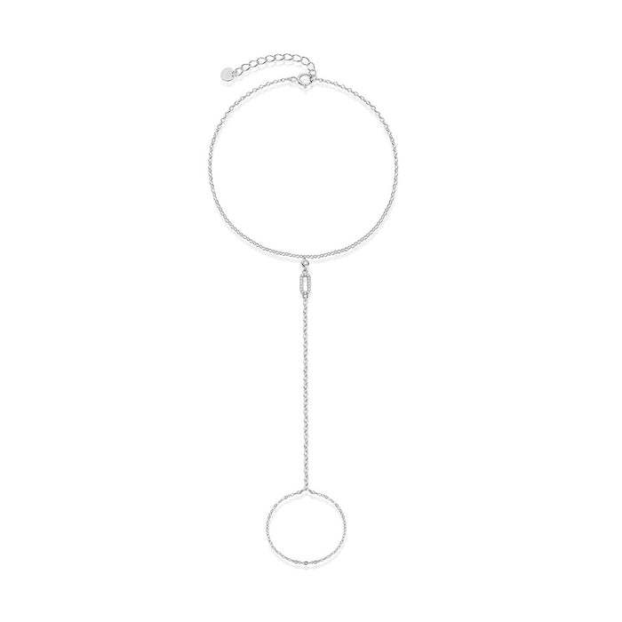 Wholesale New hollowed out geometric finger chain, high-end, niche, light luxury, classic accessory