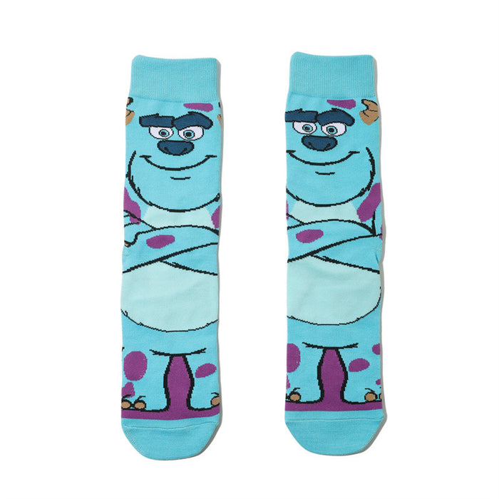 Wholesale Monster Cartoon Cotton Middle Socks JDC-SK-HuiHe048